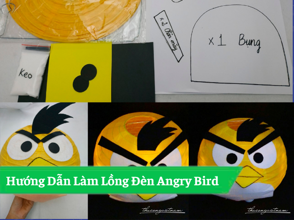 Hướng Dẫn Làm Lồng Đèn Angry Bird 